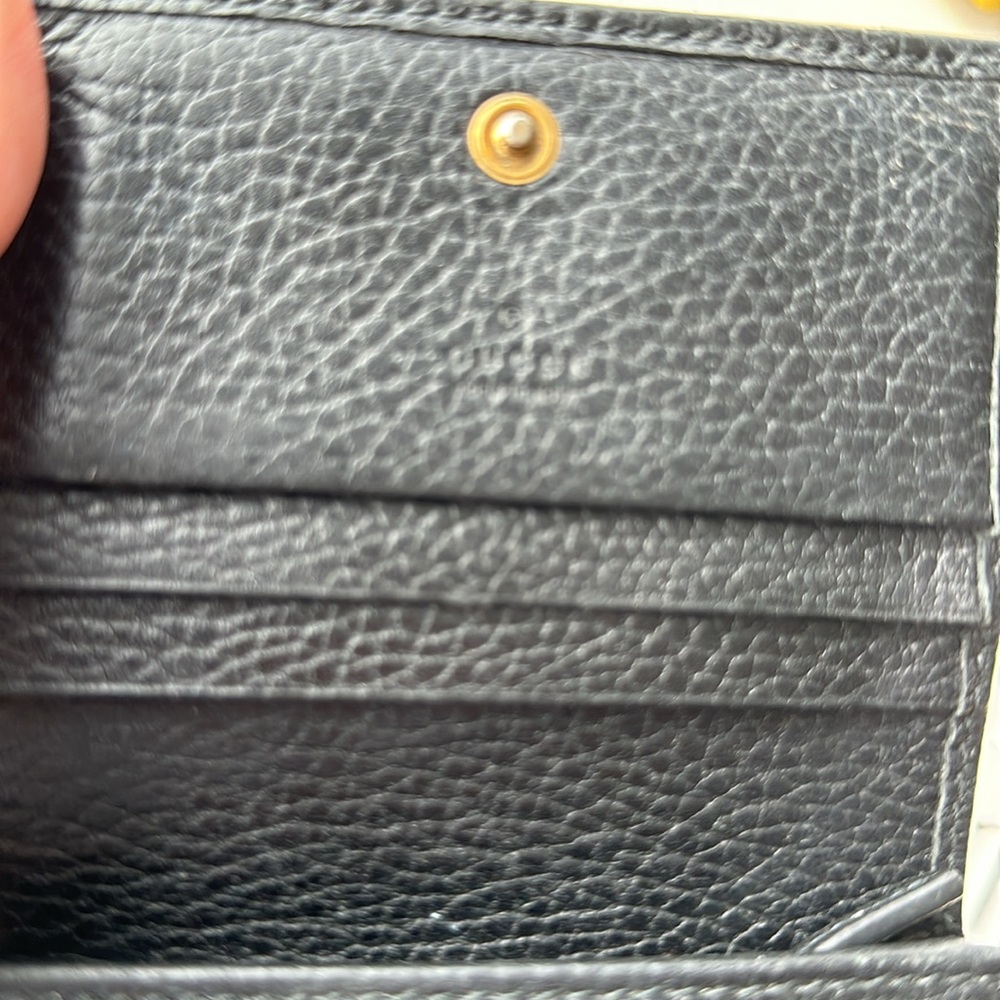 Gucci Black Wallet with Gold Butterfly Accent - Picture 5 of 7